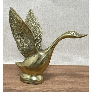 Vintage Metal Brass Duck Goose About 6 Inch tall